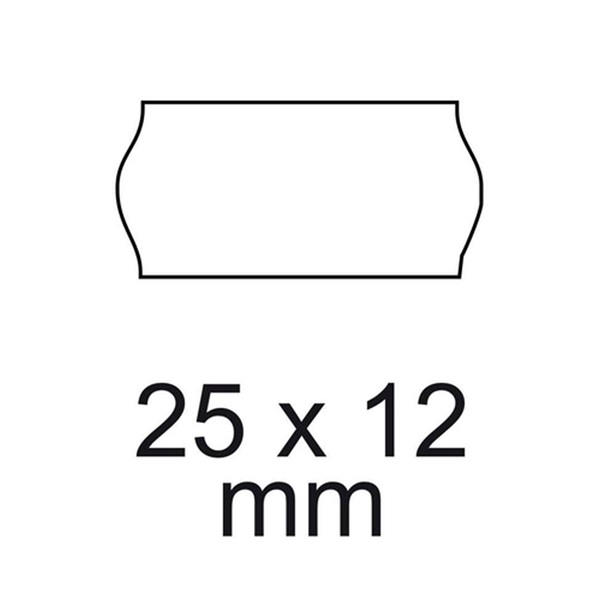 25x12mm 5db/csomag fehér árazógépszalag