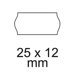 25x12mm 5db/csomag fehér árazógépszalag