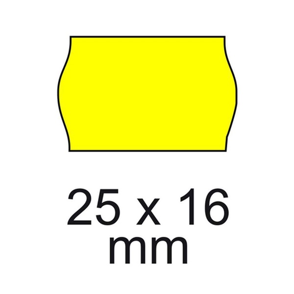 25x16mm 5db/csomag sárga árazógépszalag