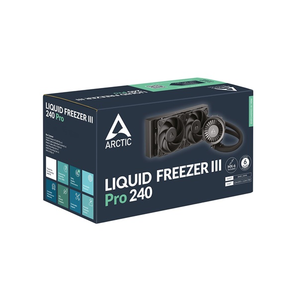 Arctic Liquid Freezer III Pro 240 fekete vízhűtéses processzor hűtő