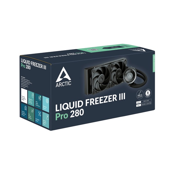 Arctic Liquid Freezer III Pro 280 fekete vízhűtéses processzor hűtő