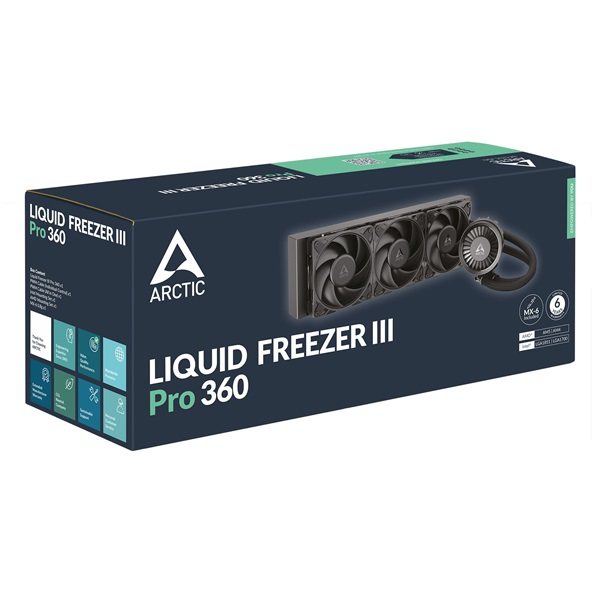 Arctic Liquid Freezer III Pro 360 fekete vízhűtéses processzor hűtő