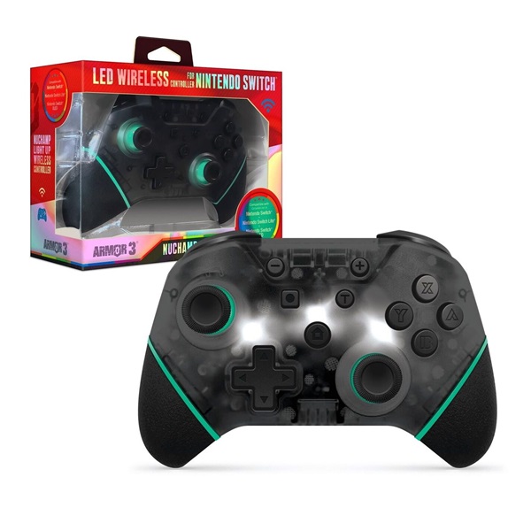 Armor3 M07467-BL NuChamp Nintendo Switch vezeték nélküli LED fekete kontroller