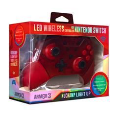 Armor3 M07467-RL NuChamp Nintendo Switch vezeték nélküli LED piros kontroller