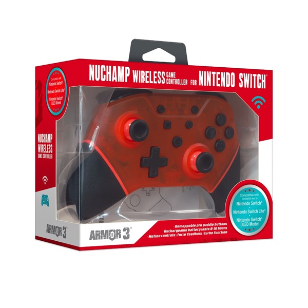 Armor3 M07467-RR NuChamp Nintendo Switch Rubin vezeték nélküli piros kontroller