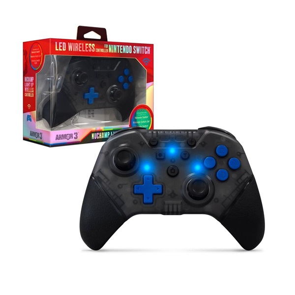 Armor3 M07467-GL NuChamp Nintendo Switch vezeték nélküli LED szürke kontroller