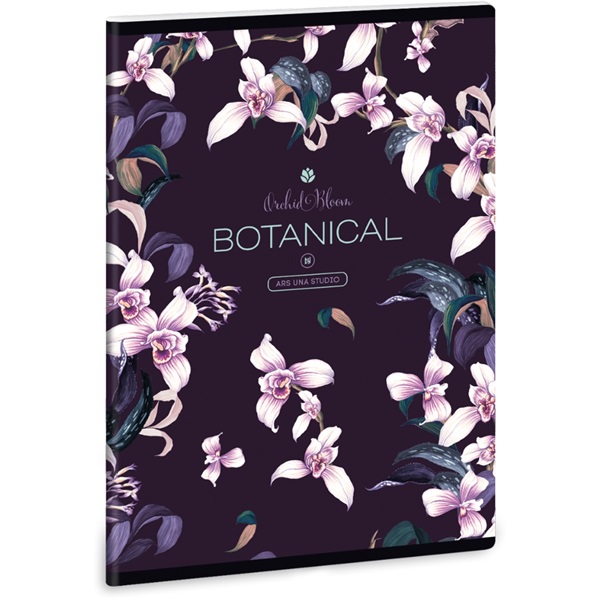 Ars Una Botanic Orchid A5 extra kapcsos kockás füzet