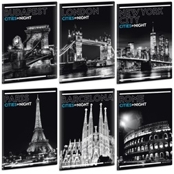 Ars Una Cities By Night A5 extra kapcsos sima füzet
