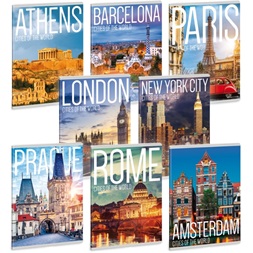 Ars Una Cities Of The World A5 extra kapcsos sima füzet