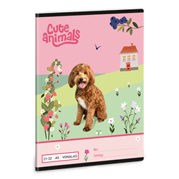Ars Una Cute Animals Doggie 25 (5458) A5 21-32 vonalas füzet