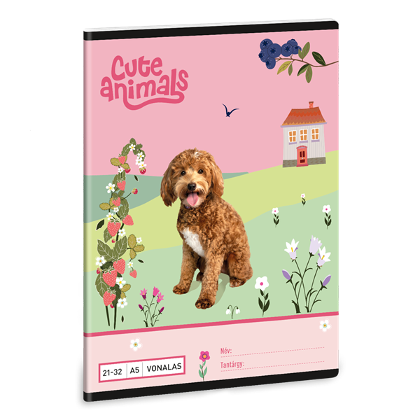 Ars Una Cute Animals Doggie 25 (5458) A5 21-32 vonalas füzet