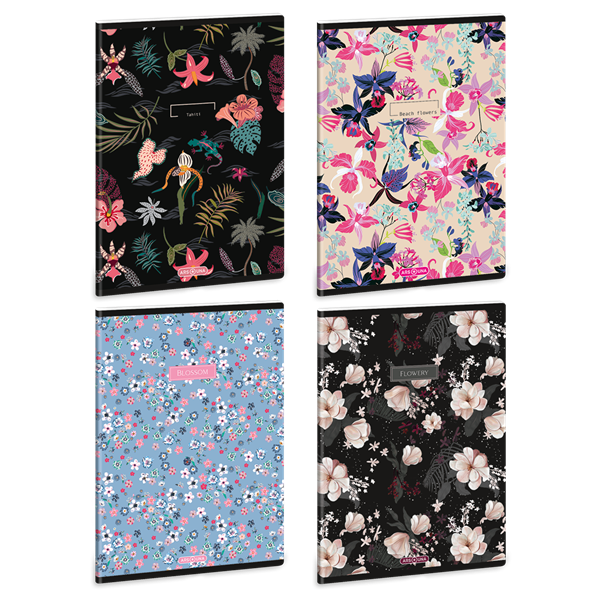 Ars Una  Flowers-mix 25 (5521) A5 extra kapcsos szótár füzet