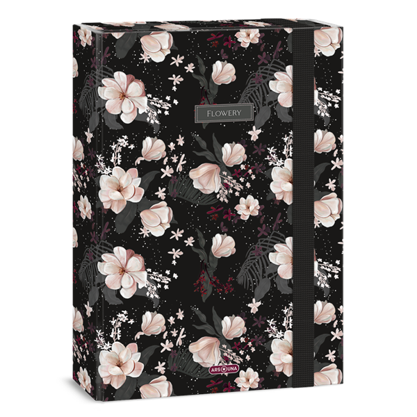 Ars Una Flowery Black 24 (5374) A4 füzetbox