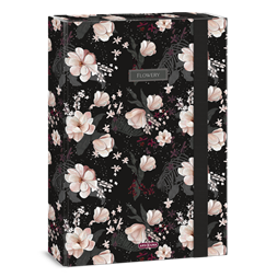 Ars Una Flowery Black 24 (5374) A4 füzetbox