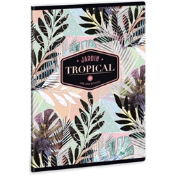 Ars Una Tropical Leaf A5 extra kapcsos kockás füzet