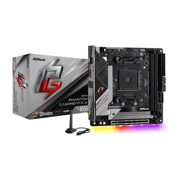 Asrock B550 PHANTOM GAMING-ITX/ax desktop alaplap Mini-ITX