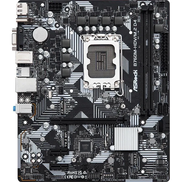 Asrock B760M-HDV/M.2 D4 desktop alaplap microATX