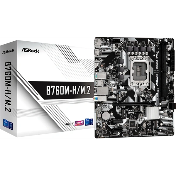 Asrock B760M-H/M.2 Intel B760 LGA1700 mATX alaplap
