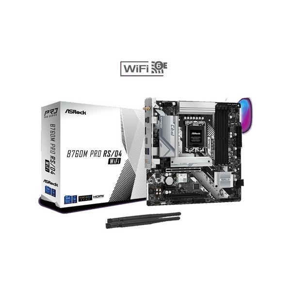 Asrock B760M PRO RS/D4 WIFI desktop alaplap microATX