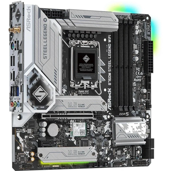 Asrock B760M STEEL LEGEND WIFI desktop alaplap microATX