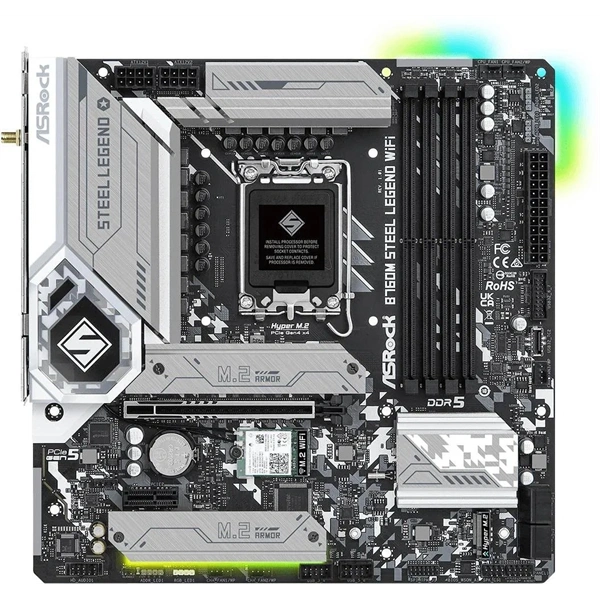 Asrock B760M STEEL LEGEND WIFI desktop alaplap microATX