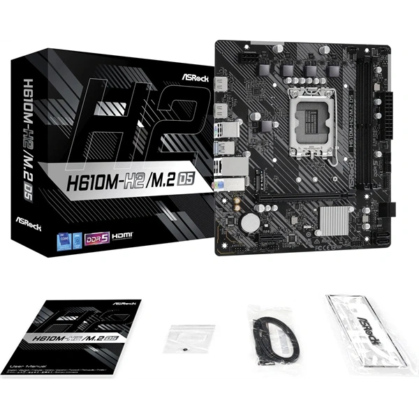 Asrock H610M-H2/M.2 D5 Intel H610 LGA1700 mATX alaplap