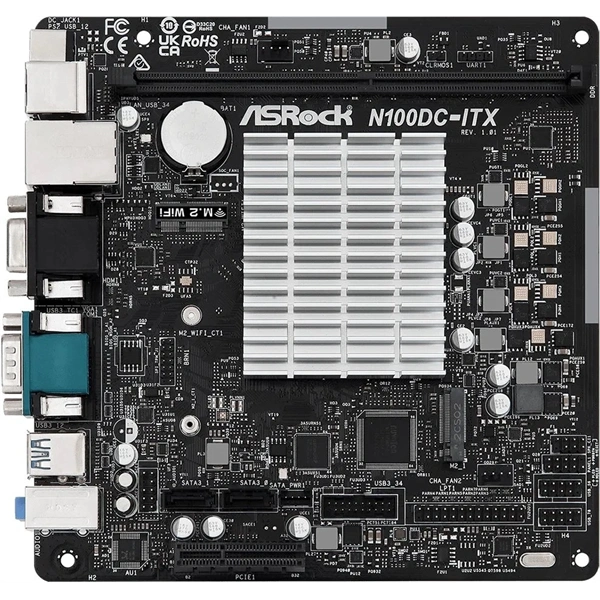 Asrock N100DC Intel 1264 Mini-ITX alaplap