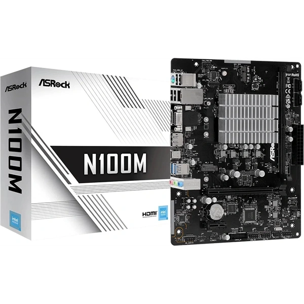 Asrock N100M Intel 1264 Mini-ITX alaplap