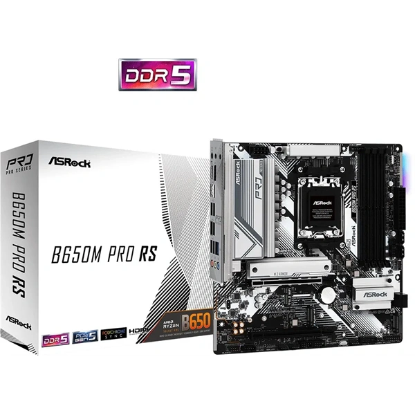 Asrock PRO RS Wi-Fi AMD B650M AM5 mATX alaplap