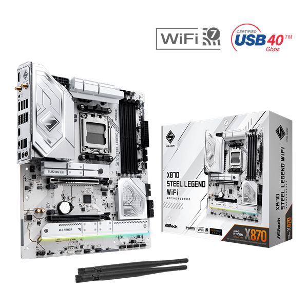 Asrock X870 STEEL LEGEND WIFI AMD X870 AM5 ATX alaplap