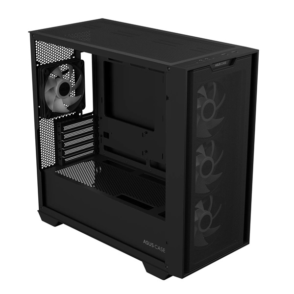 Asus A21 PLUS fekete (táp nélküli) ablakos ARGB mATX ház