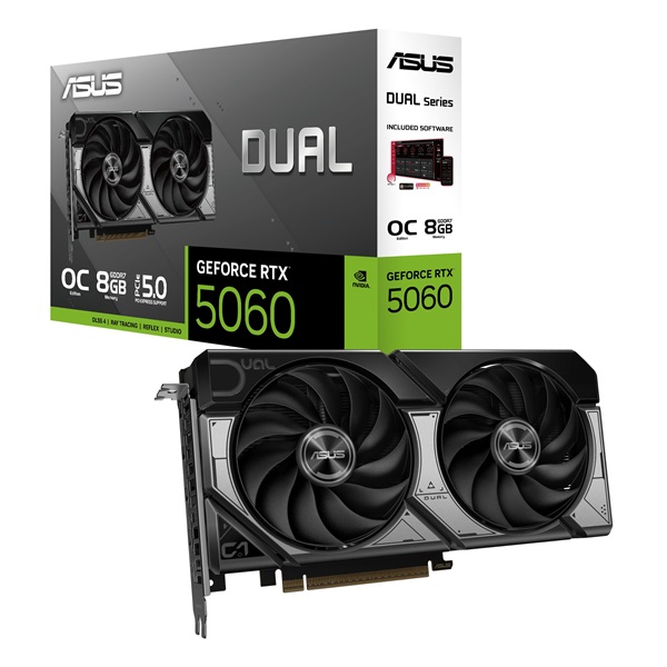 Asus DUAL RTX5060-O8G OC Edition nVidia 8GB GDDR7 128bit PCIe videókártya