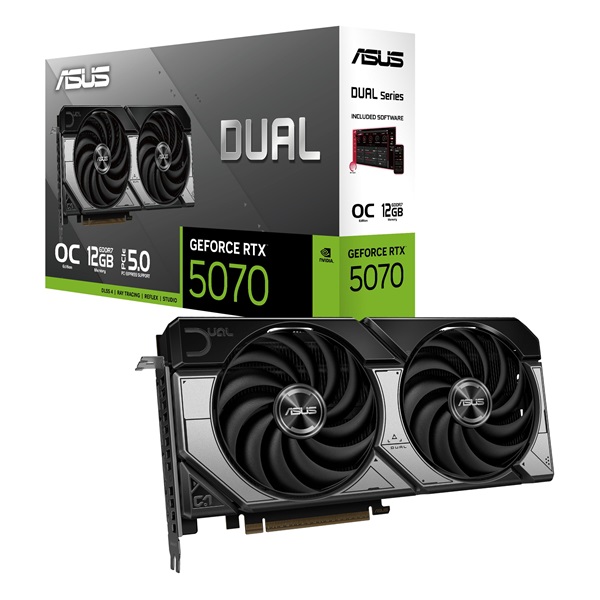 Asus DUAL RTX5070-O12G OC Edition nVidia 12GB GDDR7 192bit PCIe videókártya