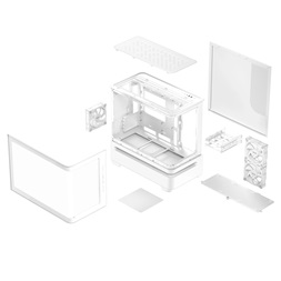 Asus PRIME AP202 fehér (táp nélküli) ablakos ARGB mATX ház