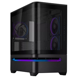 Asus PRIME AP202 fekete (táp nélküli) ablakos ARGB mATX ház