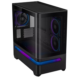 Asus PRIME AP202 fekete (táp nélküli) ablakos ARGB mATX ház