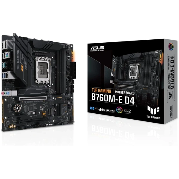 Asus TUF GAMING B760M-E D4 Intel B760 LGA1700 mATX alaplap