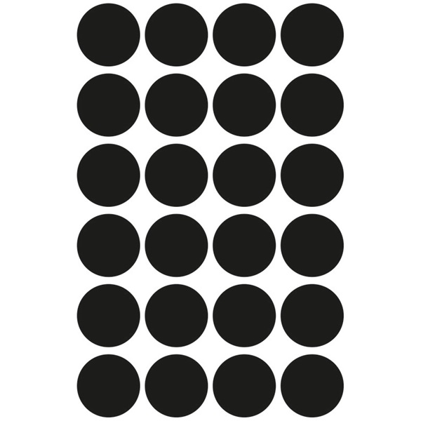 Avery 3003 18mm 96db-os fekete jelölőpont