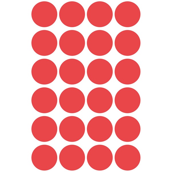 Avery 3004 18mm 96db-os piros jelölőpont