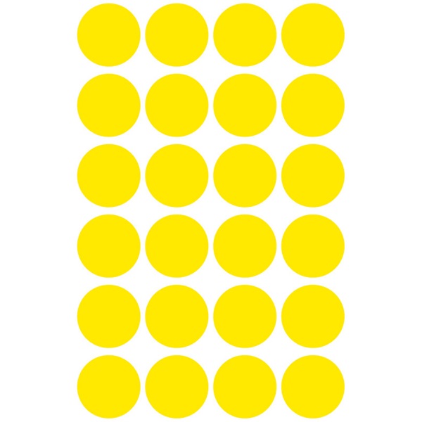 Avery 3007 18mm 96db-os sárga jelölőpont