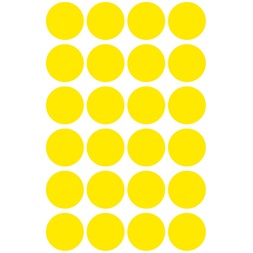 Avery 3007 18mm 96db-os sárga jelölőpont