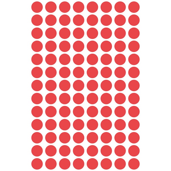 Avery 3010 8mm 416db-os piros jelölőpont