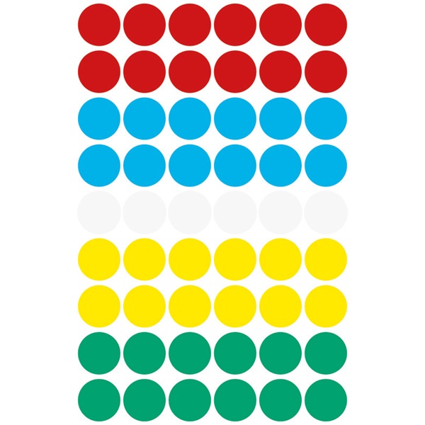 Avery 3088 12mm öntapadó vegyes színű jelölőpont