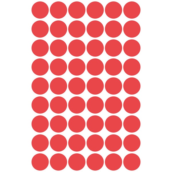 Avery 3141 12mm 270db-os piros jelölőpont