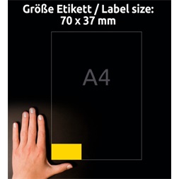 Avery 3451-10 70x37mm 240db-os sárga univerzális etikett