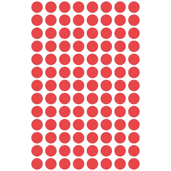 Avery 3589 8mm visszaszedhető 416db-os piros jelölőpont