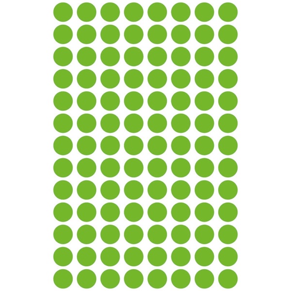 Avery 3592 8mm visszaszedhető 416db-os fűzöld jelölőpont