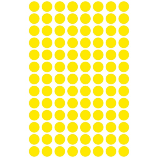 Avery 3593 8mm visszaszedhető 416db-os napsárga jelölőpont