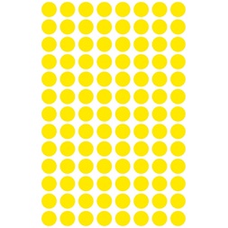 Avery 3593 8mm visszaszedhető 416db-os napsárga jelölőpont