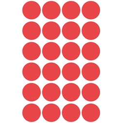 Avery 3595 18mm visszaszedhető 96db-os piros jelölőpont